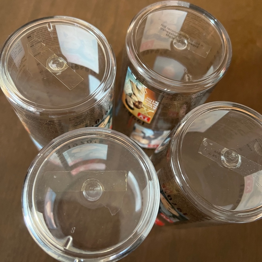 TV Guide Memorabilia Plastic Cups Tumblers Set of 4 1950-1990 Covers decades - Picture 8 of 9